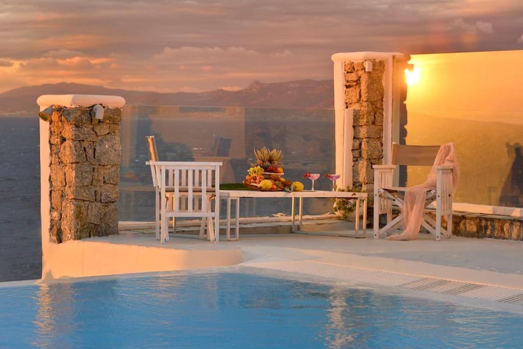Mykonos Sea View Luxury Villa By Calypso Sunset Villas Mykonos Town Esterno foto