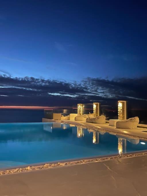 Mykonos Sea View Luxury Villa By Calypso Sunset Villas Mykonos Town Esterno foto