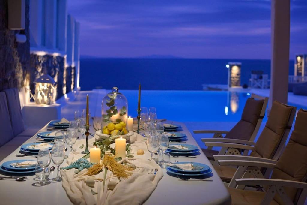 Mykonos Sea View Luxury Villa By Calypso Sunset Villas Mykonos Town Esterno foto