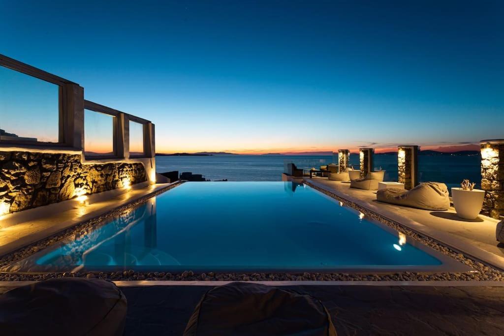 Mykonos Sea View Luxury Villa By Calypso Sunset Villas Mykonos Town Esterno foto