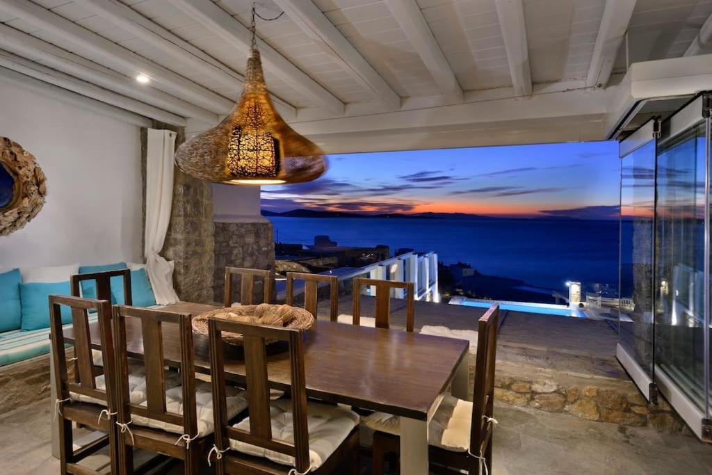 Mykonos Sea View Luxury Villa By Calypso Sunset Villas Mykonos Town Esterno foto
