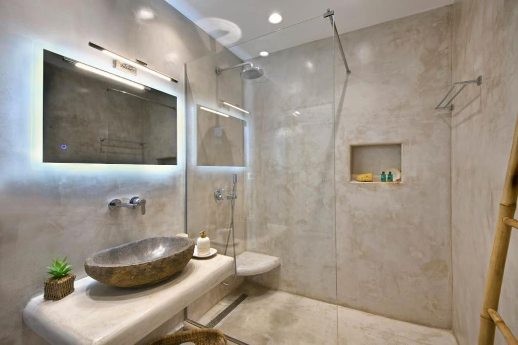 Mykonos Sea View Luxury Villa By Calypso Sunset Villas Mykonos Town Esterno foto